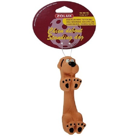 JOUET LATEX CHIEN DEBOUT -13CM