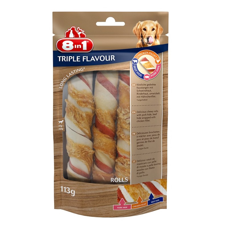 FRIANDISES 8 IN 1 TRIPLE SAVEURS - rouleaux