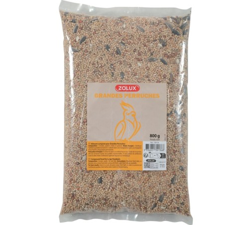 Aliment Composé GRANDE PERRUCHE Coussin 800gr