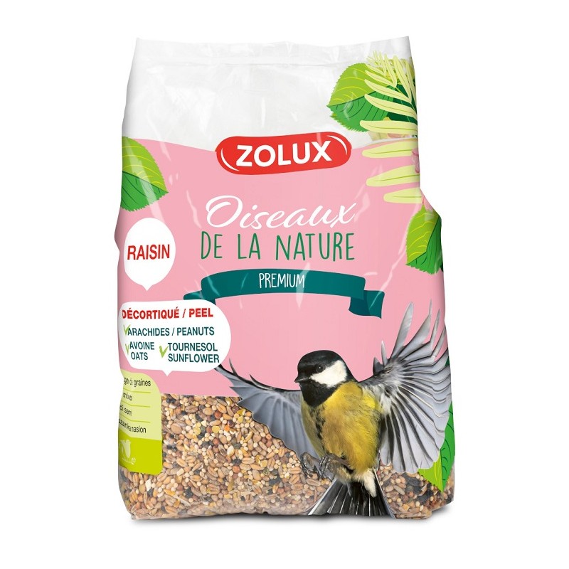 MELANGE GRAINES OISEAUX JARDIN PREMIUM RAISIN -2,5KG