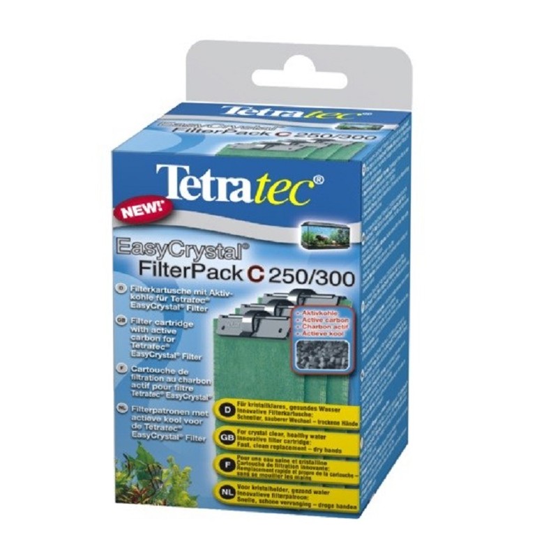 CARTOUCHES DE FILTRATION AU CHARBON ACTIF POUR FILTRE TETRATEC EASY CRYSTAL 250-300