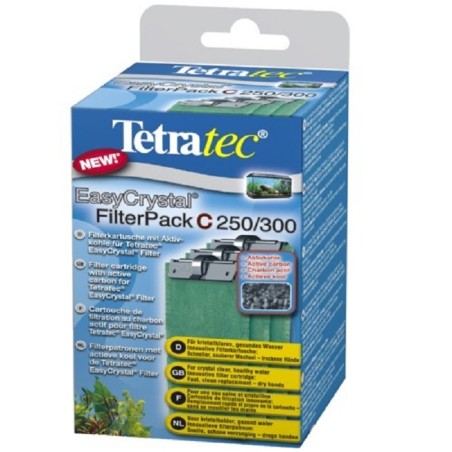 CARTOUCHES DE FILTRATION AU CHARBON ACTIF POUR FILTRE TETRATEC EASY CRYSTAL 250-300