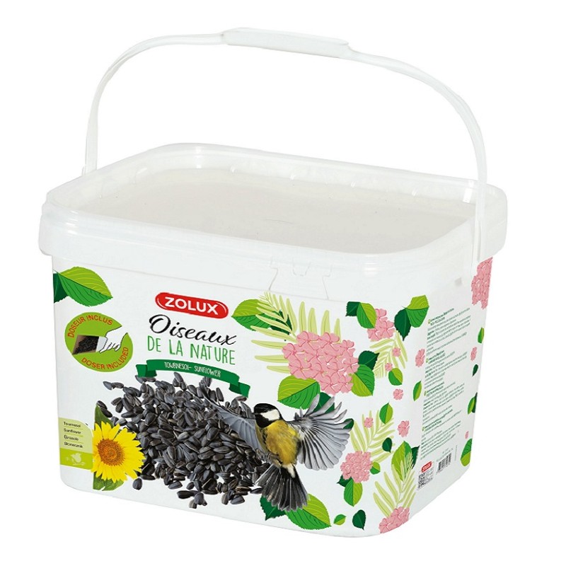 GRAINES DE TOURNESOL OISEAUX JARDIN SEAU 4KG